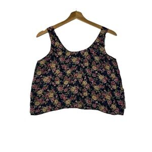 Undefeated Pink and Orange Sleeveless Crop Tank Top